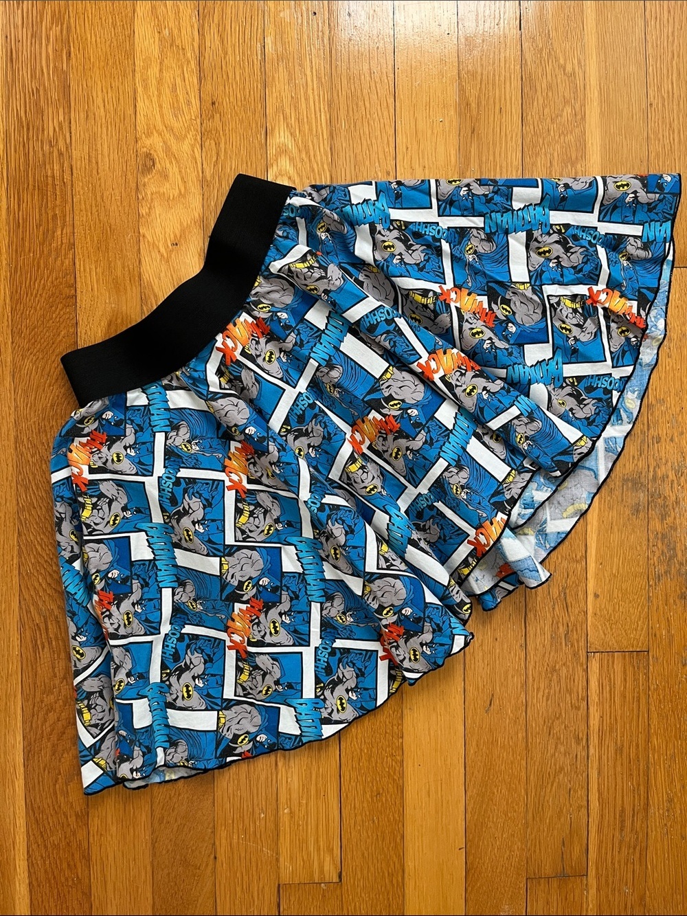Handsewn DC Comics Batman Mini Skater Flare Circle Skirt 22” Elastic Waist